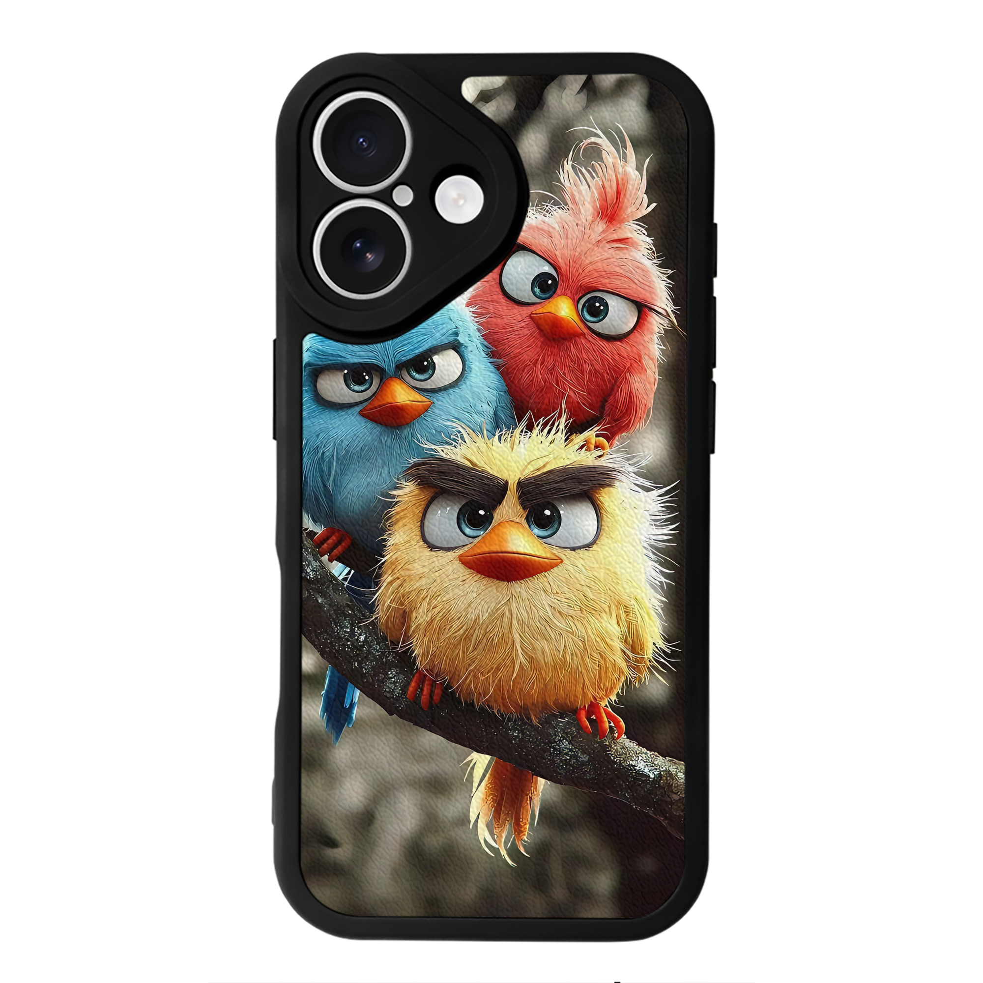 （画像用） Angry Birds アングリーバード 【iPhone 16シリーズ対応】シリコンスマホケース（レザー調） 材質：シリコン